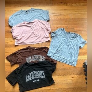 SHEIN Women's Short Sleeve crop Tee bundle